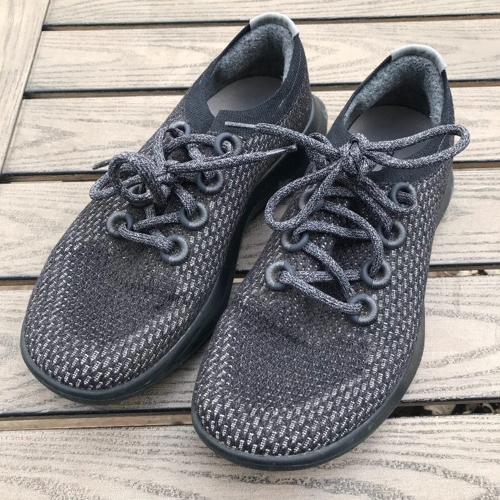 Allbirds Tree Dashers Womens Athletic Shoes Black Soles 9